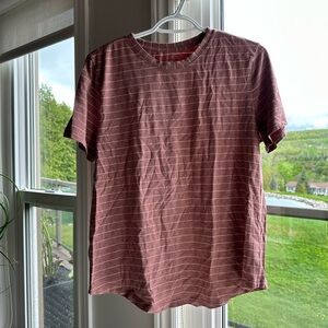 Lululemon Athletica Red Short Sleeve Tee